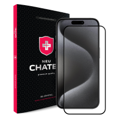 Захисне скло NEU Chatel Corning Gorilla Glass з сіточкою для iPhone 15 Pro Max Чорне