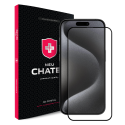Захисне скло NEU Chatel Corning Gorilla Glass з сіточкою для iPhone 15 Pro Max Чорне