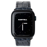 Ремінець Kartel для Apple Watch 42|44|45|49 із крокодилячої шкіри, у синьому кольорі