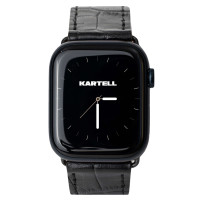 Ремінець Kartel для Apple Watch 42|44|45|49 із крокодилячої шкіри, у чорному кольорі