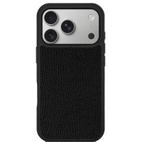 Чохол із чорної телячої шкіри флотар для iPhone 17 Pro Max