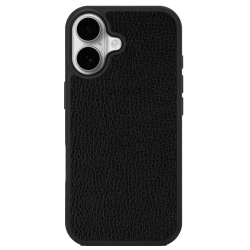 Чохол із чорної телячої шкіри флотар для iPhone 17
