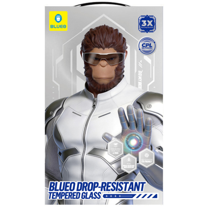 Захисне 2.5D скло Blueo Drop-Resistant для Apple iPhone 17/17 Pro/16 Pro/18 Pro (6.3