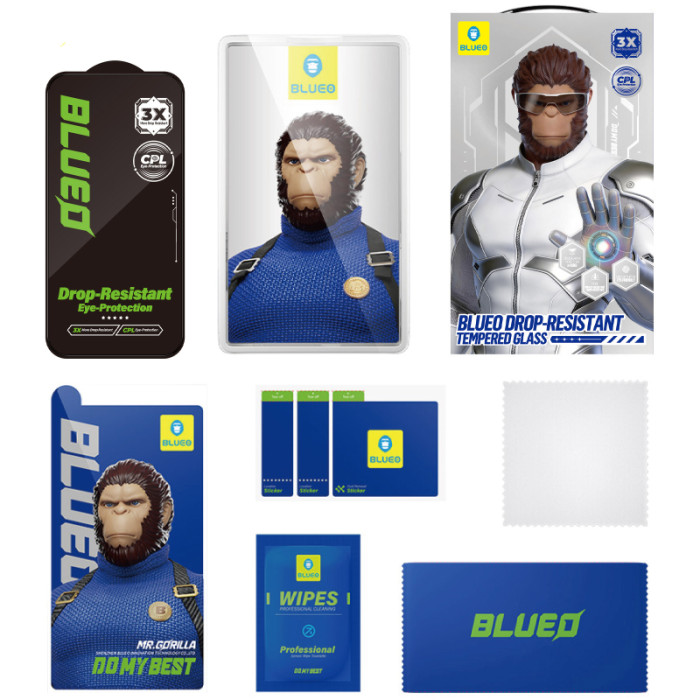 Захисне 2.5D скло Blueo Drop-Resistant для Apple iPhone 17/17 Pro/16 Pro/18 Pro (6.3