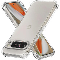 TPU чохол GETMAN Ease logo посилені кути Full Camera для Google Pixel 9 Безбарвний (прозорий)