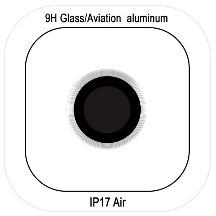 Захисне скло Metal Classic на камеру (у упак.) для Apple iPhone 17 Air (6.5