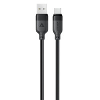 Кабель ACEFAST C16-04, USB to Type-C, 3A, 1.2m ,TPE, TPU connectors, Black (6974316283812)