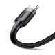 Кабель Baseus Cafule USB 2.0 to Type-C 3A 1M Чорний/Сірий (CATKLF-BG1)