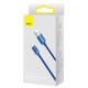 Кабель Baseus Crystal Shine USB 2.0 to Type-C 100W 1.2M Синій (CAJY000403)