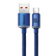 Кабель Baseus Crystal Shine USB 2.0 to Type-C 100W 1.2M Синій (CAJY000403)