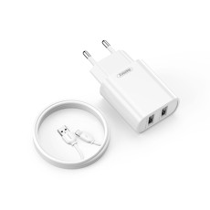 Зарядний пристрій Remax Jane + кабель USB 2.0 to Lightning 1М Білий (RP-U35-L)