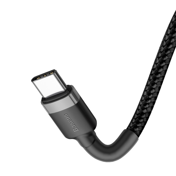 Кабель Baseus Cafule Type-C to Type-C PD2.0 60W 20V 3A 1M Чорний/Сірий (CATKLF-GG1)