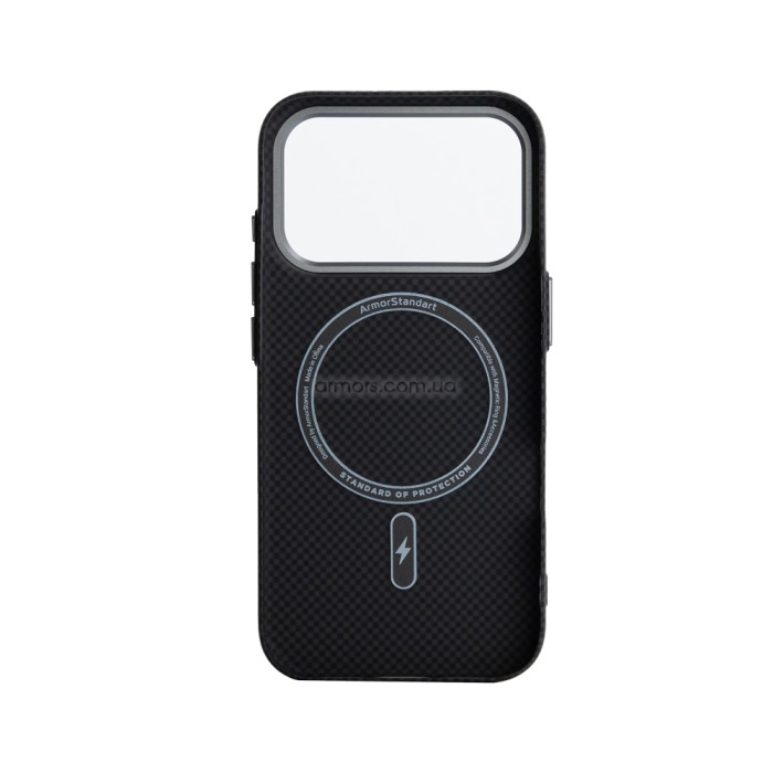 Чохол ArmorStandart LikeCarbon2 Mag Case для Apple iPhone 17 Pro Kevlar Black (ARM88378)