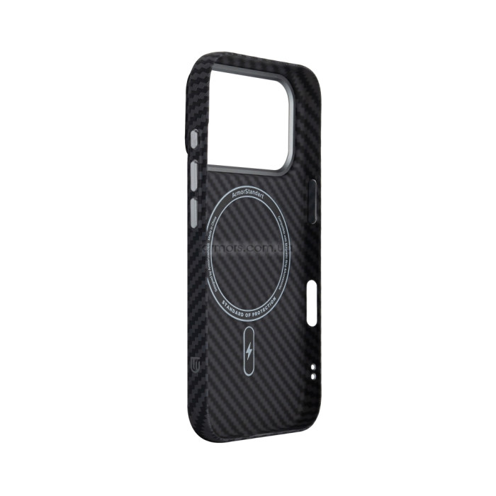 Чохол ArmorStandart LikeCarbon2 Mag Case для Apple iPhone 17 Pro Kevlar Black (ARM88378)