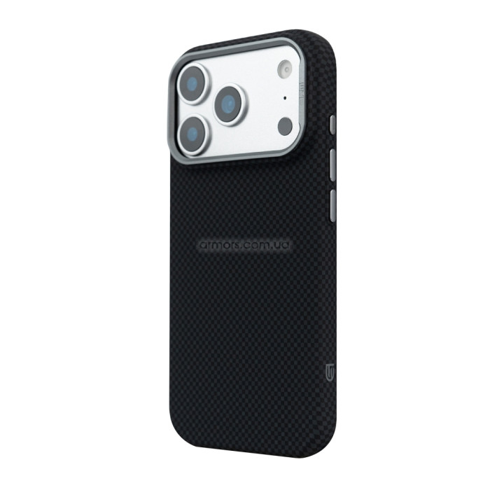 Чохол ArmorStandart LikeCarbon2 Mag Case для Apple iPhone 17 Pro Kevlar Black (ARM88378)
