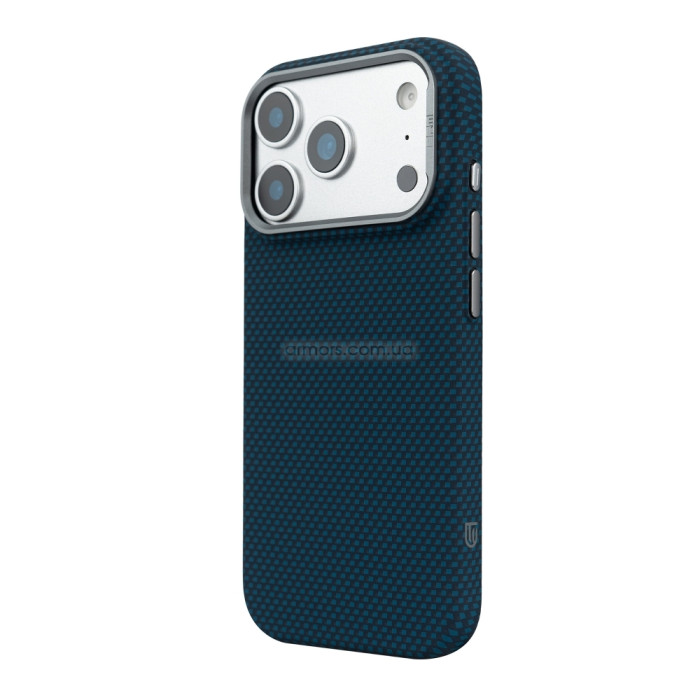 Чохол ArmorStandart LikeCarbon2 Mag Case для Apple iPhone 17 Pro Kevlar Dark Blue (ARM88554)