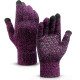 Рукавички для сенсорних екранів Touch Gloves Melange purple/black розмір L