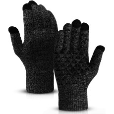 Рукавички для сенсорних екранів Touch Gloves Melange grey/black розмір XL
