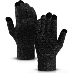 Рукавички для сенсорних екранів Touch Gloves Melange grey/black розмір XL
