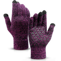 Рукавички для сенсорних екранів Touch Gloves Melange purple/black розмір XL