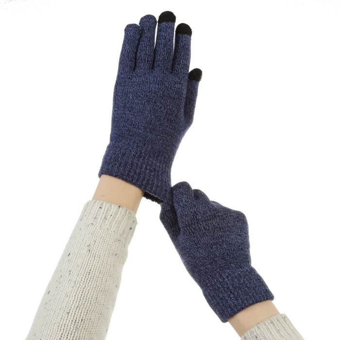 Рукавички для сенсорних екранів Touch Gloves Melange blue/black розмір XL