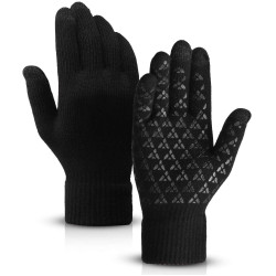 Рукавички для сенсорних екранів Touch Gloves Melange black розмір XL