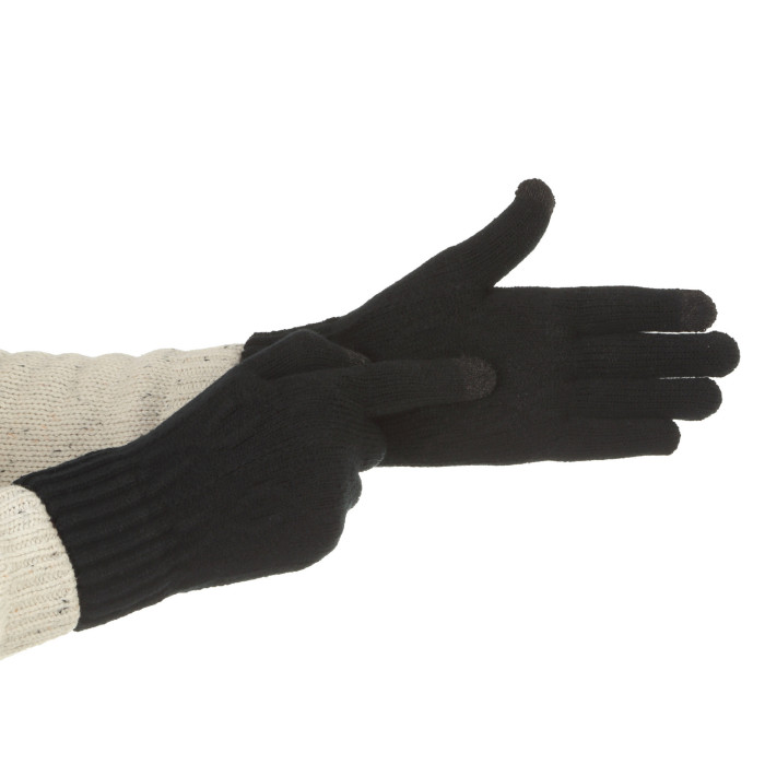 Рукавички для сенсорних екранів із плетінням Touch Gloves Rope black