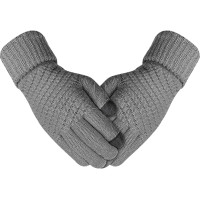Рукавички для сенсорних екранів із плетінням Touch Gloves Braid grey