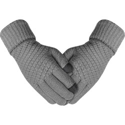 Рукавички для сенсорних екранів із плетінням Touch Gloves Braid grey