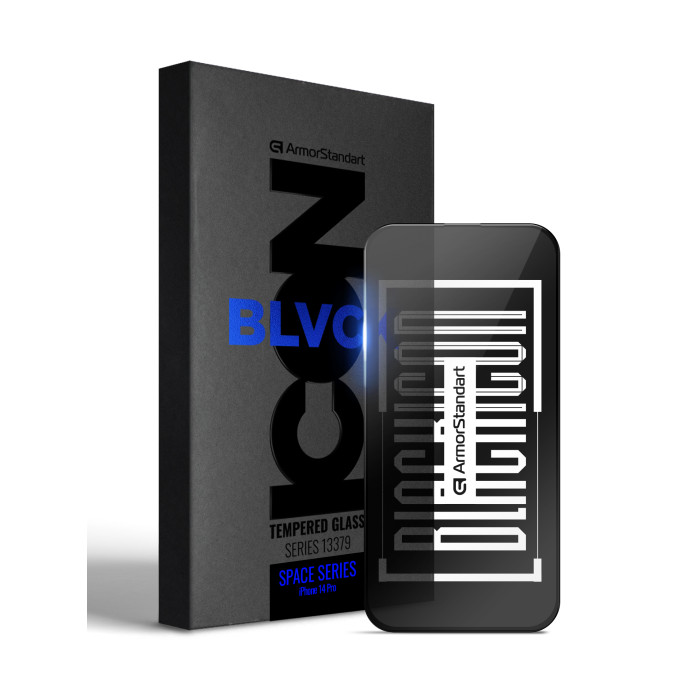 Захисне скло ArmorStandart Space Black Icon для Apple iPhone 14 Pro (ARM63562)