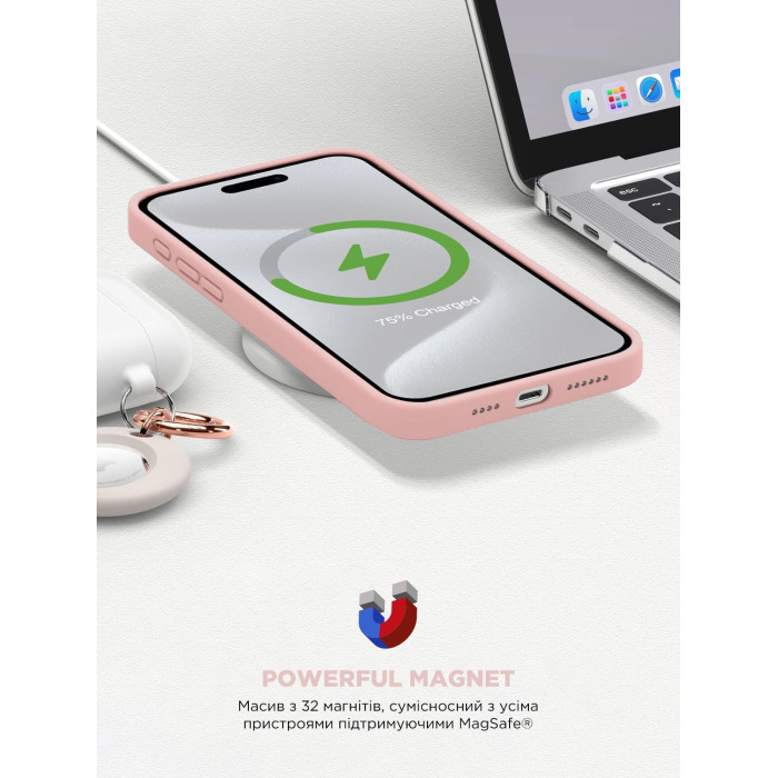 Чохол ArmorStandart ICON2 MagSafe для Apple iPhone 15 Pro Max Light Pink (ARM72752)