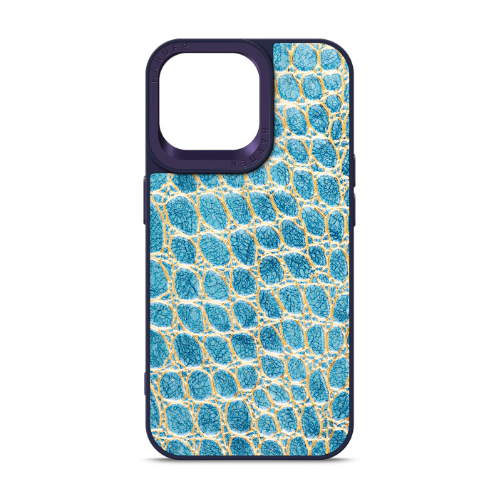 Чохол Harder Crocosaur для Apple iPhone 14 Pro Max Blue (ARM76730)