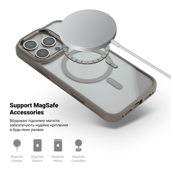Чохол ArmorStandart Unit MagSafe для Apple iPhone 16 Pro Titanium Grey (ARM78710)
