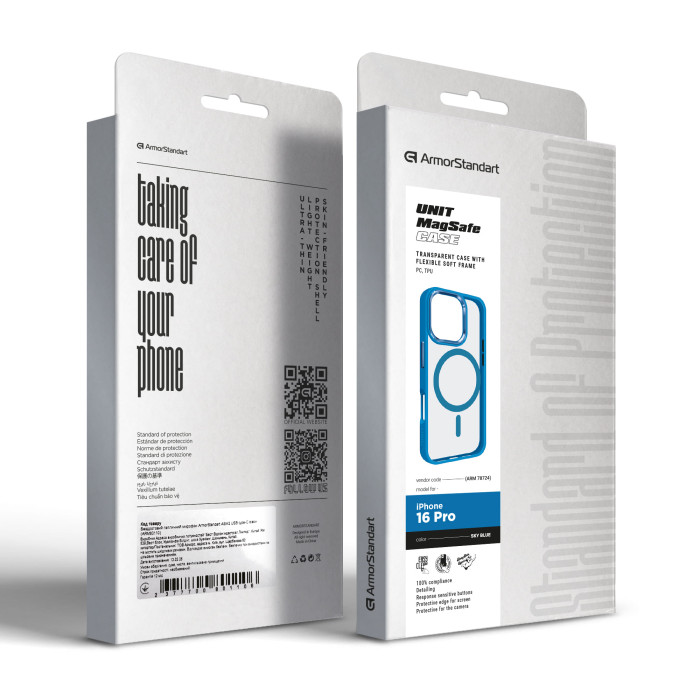 Чохол ArmorStandart Unit MagSafe для Apple iPhone 16 Pro Sky Blue (ARM78724)