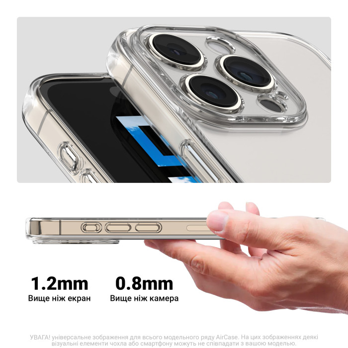 Чохол ArmorStandart Air для Apple iPhone 17 Pro Camera cover Clear (ARM86224)