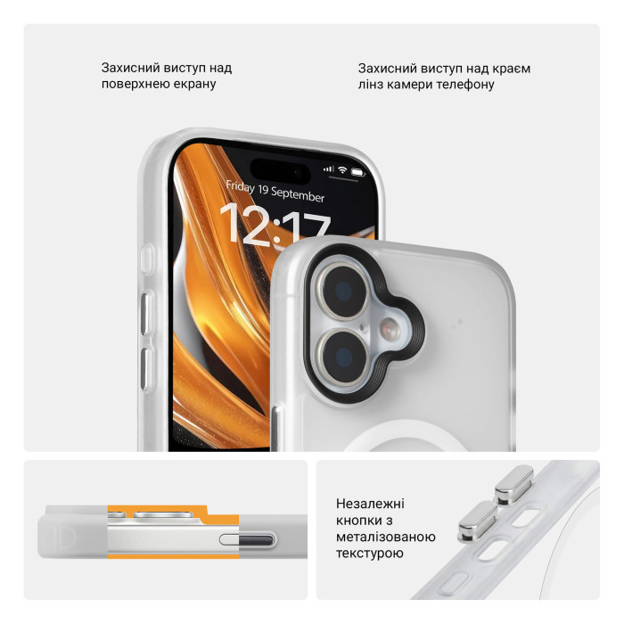 Чохол ArmorStandart Uniq Mag Case для Apple iPhone 17 Matte Clear (ARM86264)