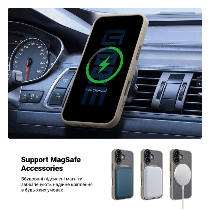 Чохол ArmorStandart Uniq Mag Case для Apple iPhone 17 Titanium Grey (ARM86265)