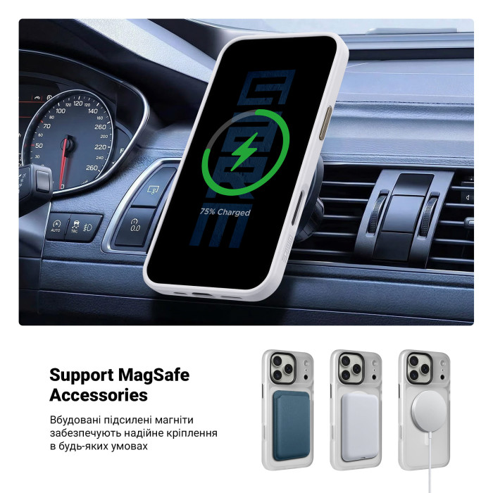 Чохол ArmorStandart Uniq MagCase для Apple iPhone 17 Pro Max Matte Clear (ARM86274)