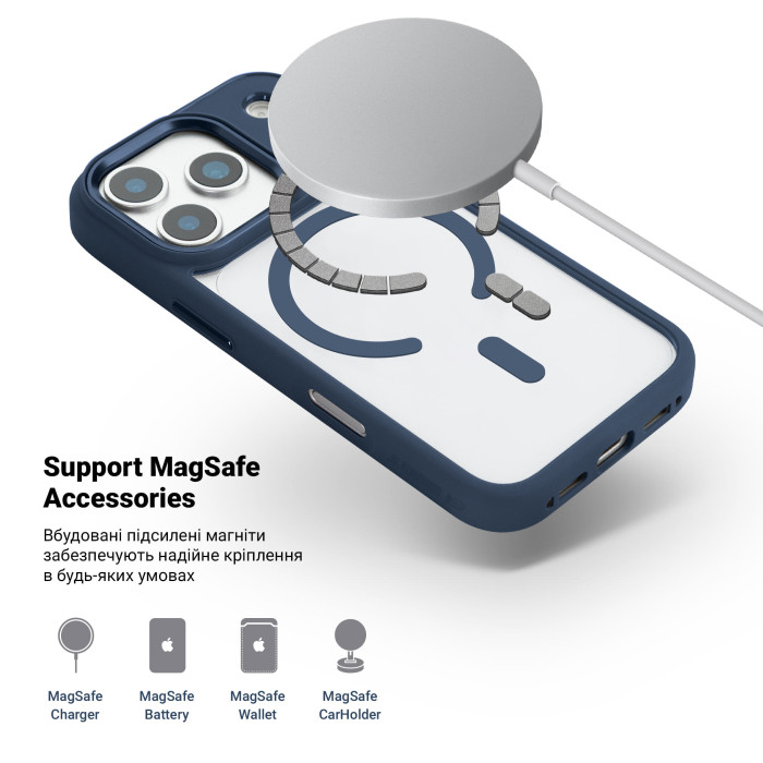Чохол ArmorStandart Unit-C Mag Case для Apple iPhone 17 Pro Dark Blue (ARM86290)