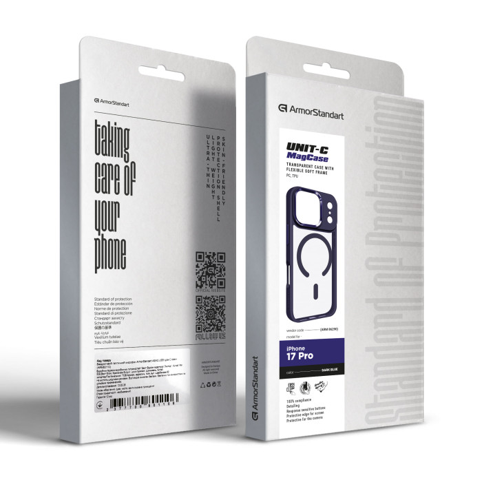Чохол ArmorStandart Unit-C Mag Case для Apple iPhone 17 Pro Dark Blue (ARM86290)