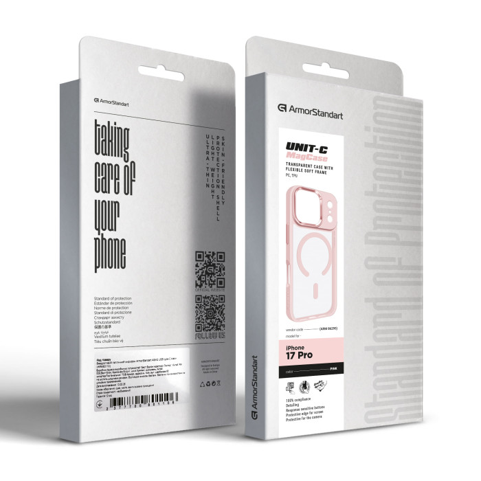 Чохол ArmorStandart Unit-C MagCase для Apple iPhone 17 Pro Pale Pink (ARM86295)