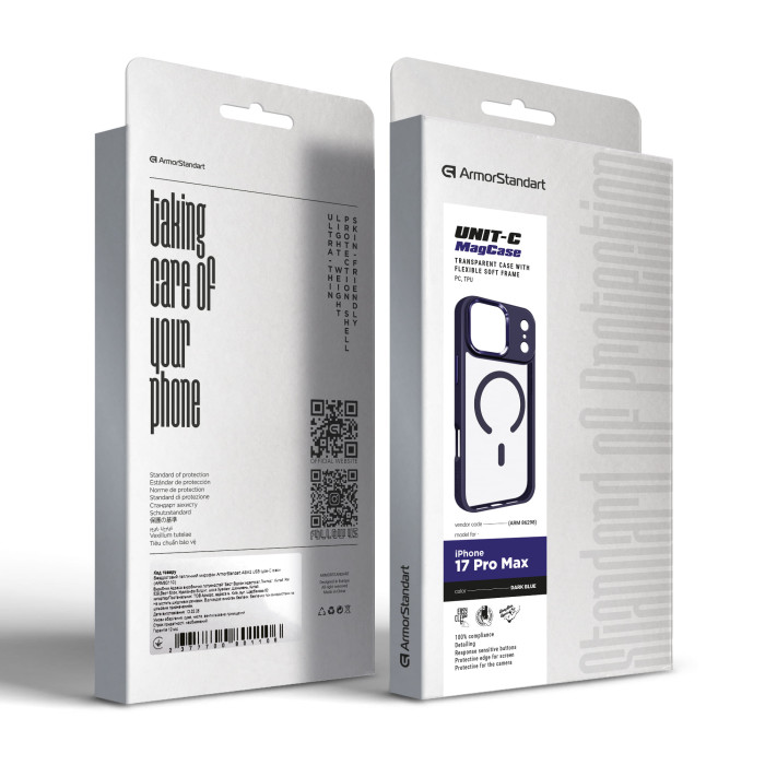 Чохол ArmorStandart Unit-C Mag Case для Apple iPhone 17 Pro Max Dark Blue (ARM86298)