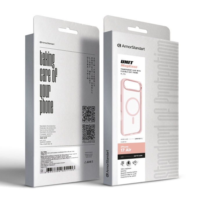 Чохол ArmorStandart Unit MagCase для Apple iPhone 17 Air Pale Pink (ARM86311)