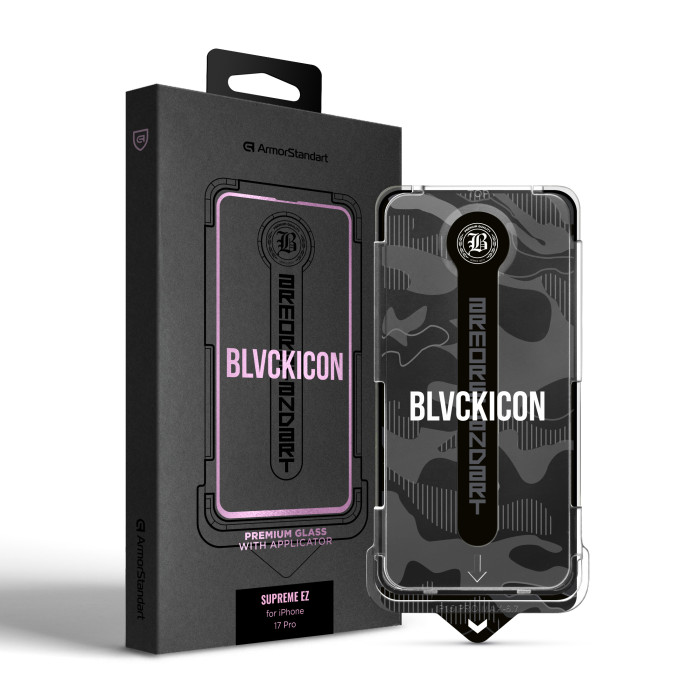 Захисне скло з аплікатором ArmorStandart Black Icon Supreme EZ для iPhone 17 Pro (ARM86407)