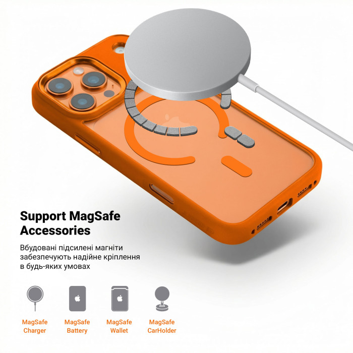 Чохол ArmorStandart Unit-C MagCase для Apple iPhone 17 Pro Orange (ARM86624)