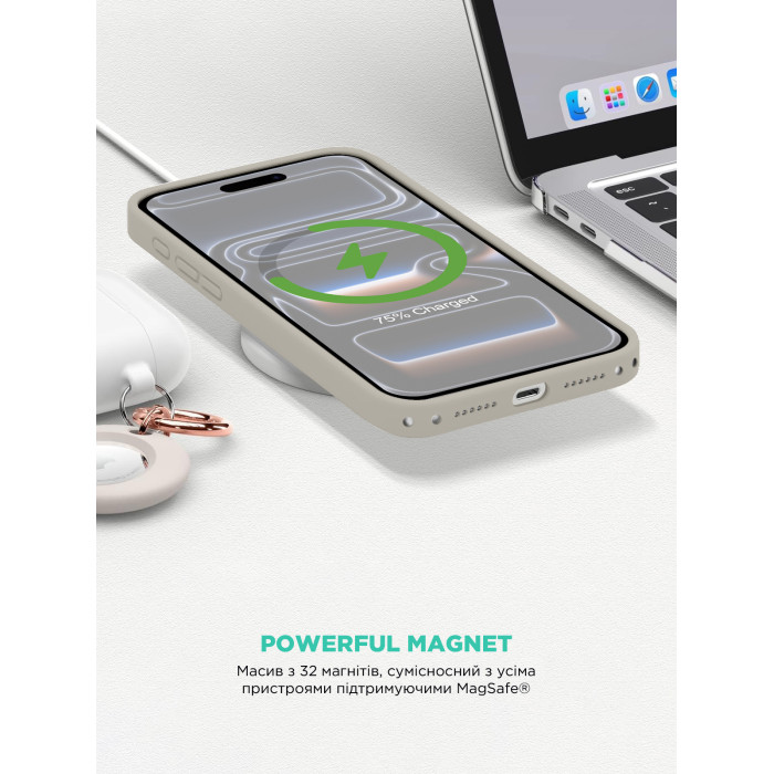 Чохол ArmorStandart ICON2 MagCase для Apple iPhone 17 Pro Gardenia (ARM86674)