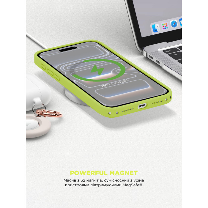 Чохол ArmorStandart ICON2 MagCase для Apple iPhone 17 Pro Neon Yellow (ARM88992)