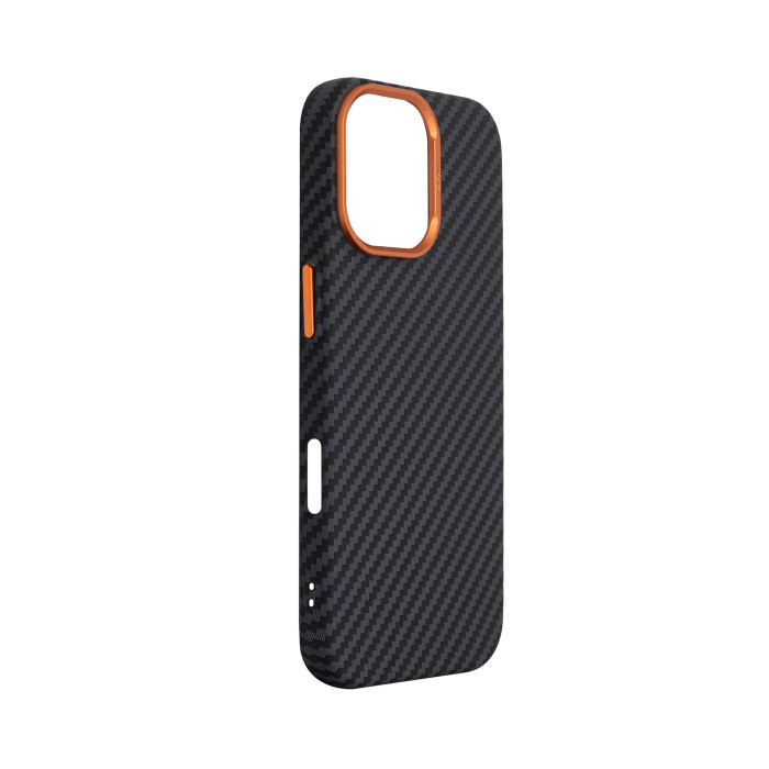 Чохол ArmorStandart LikeCarbon2 SE Mag Case для Apple iPhone 17 Black Orange (ARM89160)