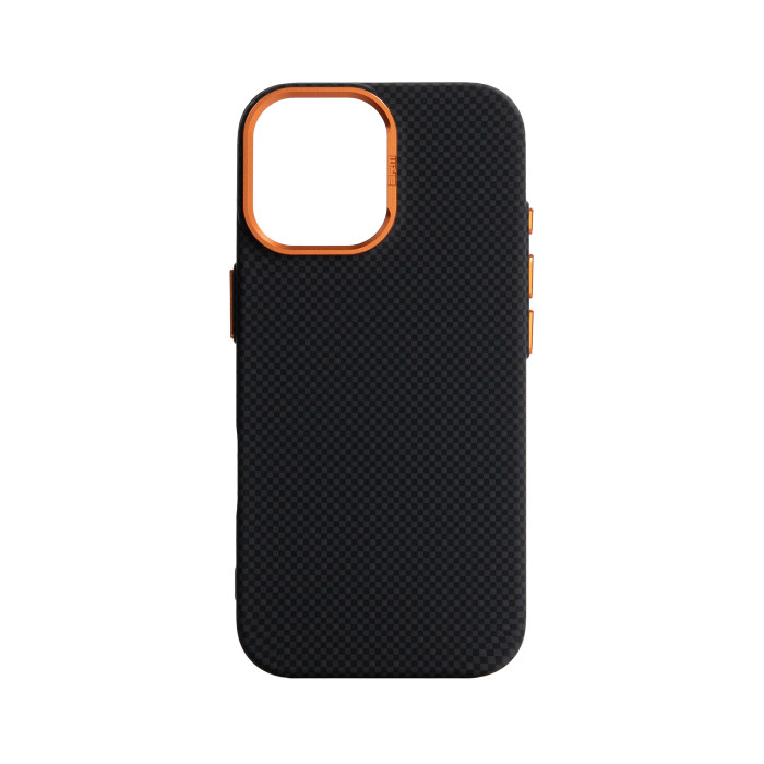 Чохол ArmorStandart LikeCarbon2 SE Mag Case для Apple iPhone 17 Kevlar Black Orange (ARM89163)