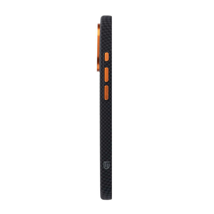 Чохол ArmorStandart LikeCarbon2 SE Mag Case для Apple iPhone 17 Kevlar Black Orange (ARM89163)
